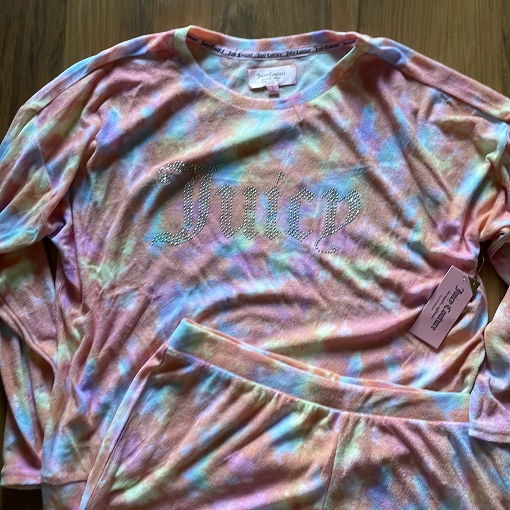 Juicy couture two piece tie dye pajamas loungewear - Picture 2 of 4
